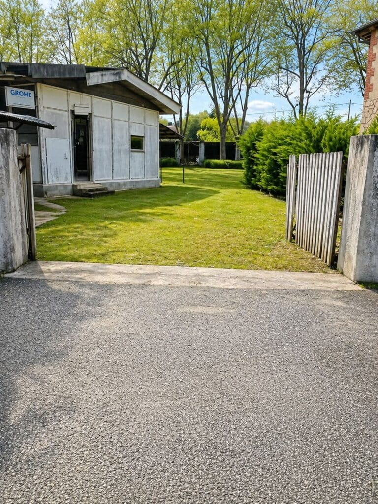Terrain de 965m2 constructible + local de 140m2 et garage de 35m2 à SALIES DU SALAT
