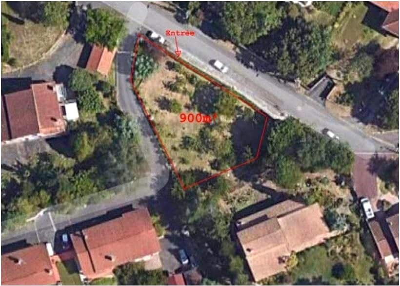 A VENDRE : TERRAIN 900m2 COLOMIERS DANS IMPASSE AU CALME